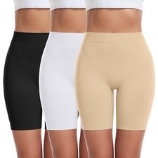 3 Pack Slip Shorts for Women Under Dress Comfortable Smooth Boyshorts Panties...