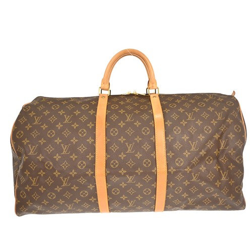 Louis Vuitton Keepall Bag Monogram Canvas Brown Travel Bag