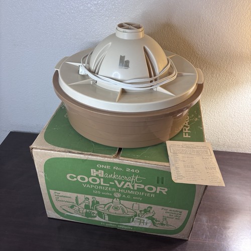 Vintage Hankscraft Model ONE No. 240 Cool Vapor Mist Humidifier W Original Box - Picture 7 of 10