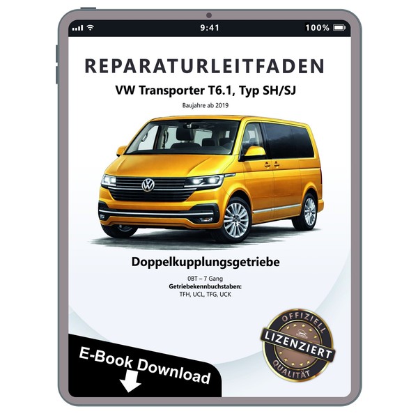 VW Transporter T6.1 19> 7 Gang Automatikgetriebe 0BT Werkstatthandbuch PDF Datei-image