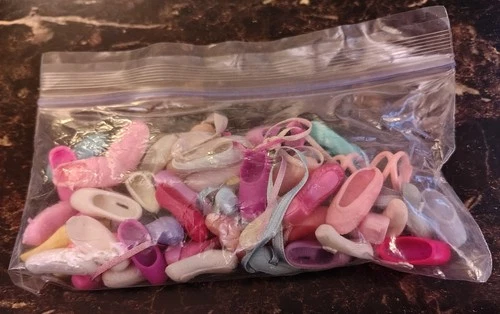 Vintage Barbie Doll Style Ballerina Shoes Accessories Lot