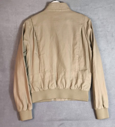 Alpha Industries Mujer Beige Bomber Chaqueta Talla M Cuello Alto, Algodón - Imagen 3 de 12