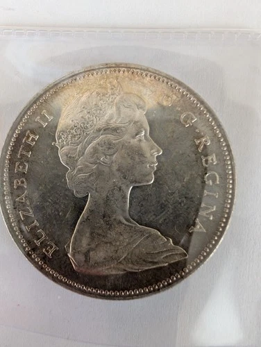 1966 Silver Canada Dollar  800 Fine 0.59 ozt Actual Silver Weight
