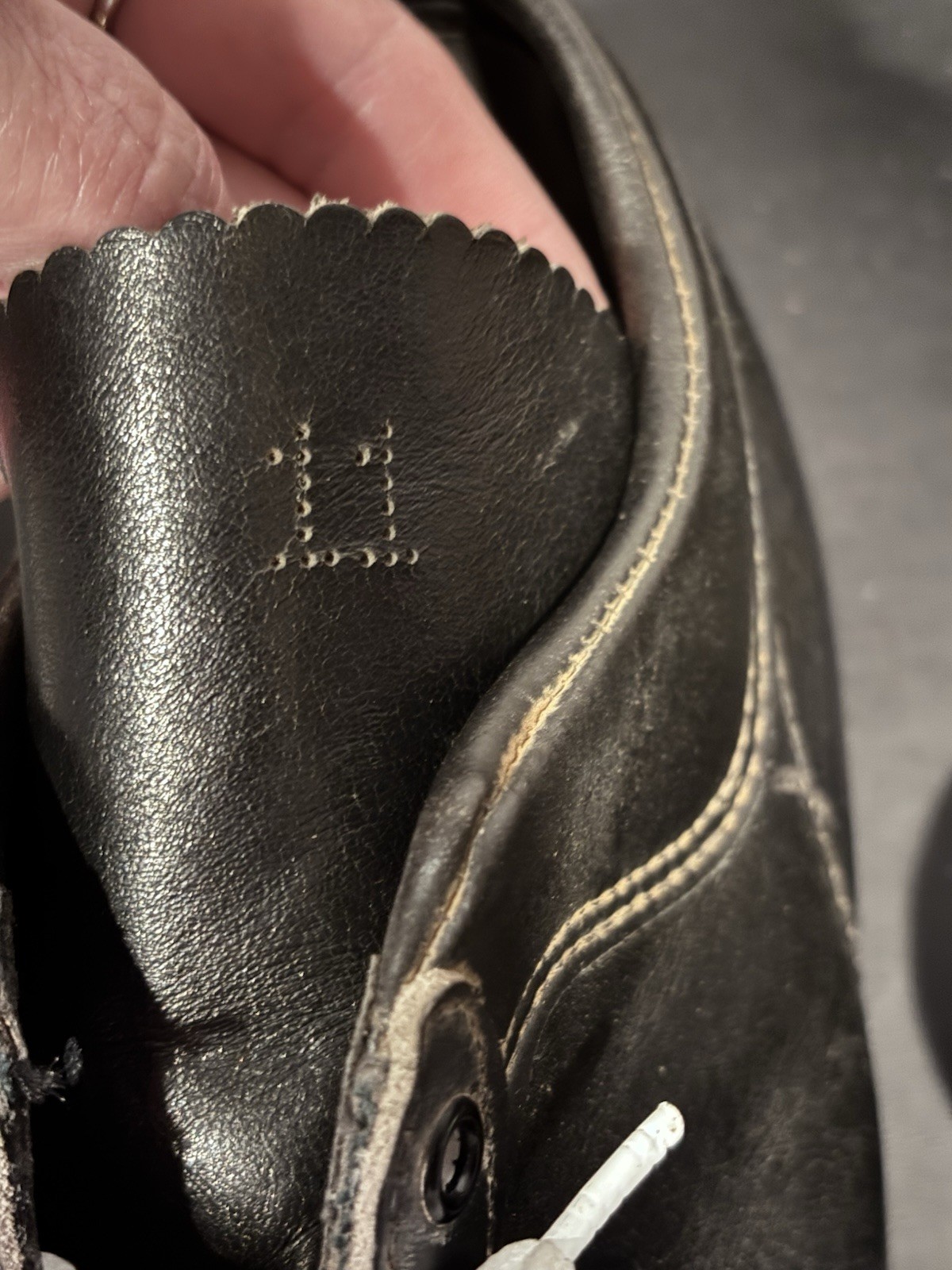 Vintage Spot-Bilt Leather Metal Cleats Men’s Size 11-Black - Mid Century - Rare