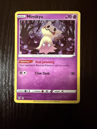Mimikyu 81/189 Darkness Ablaze Rare Pokémon Card 2020