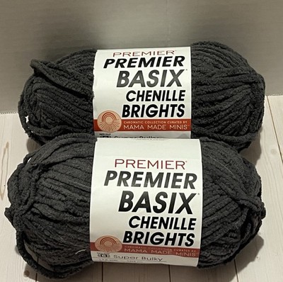 lot of two full skeins Premier Basix Chenille Brights yarn Pepper same dye lot