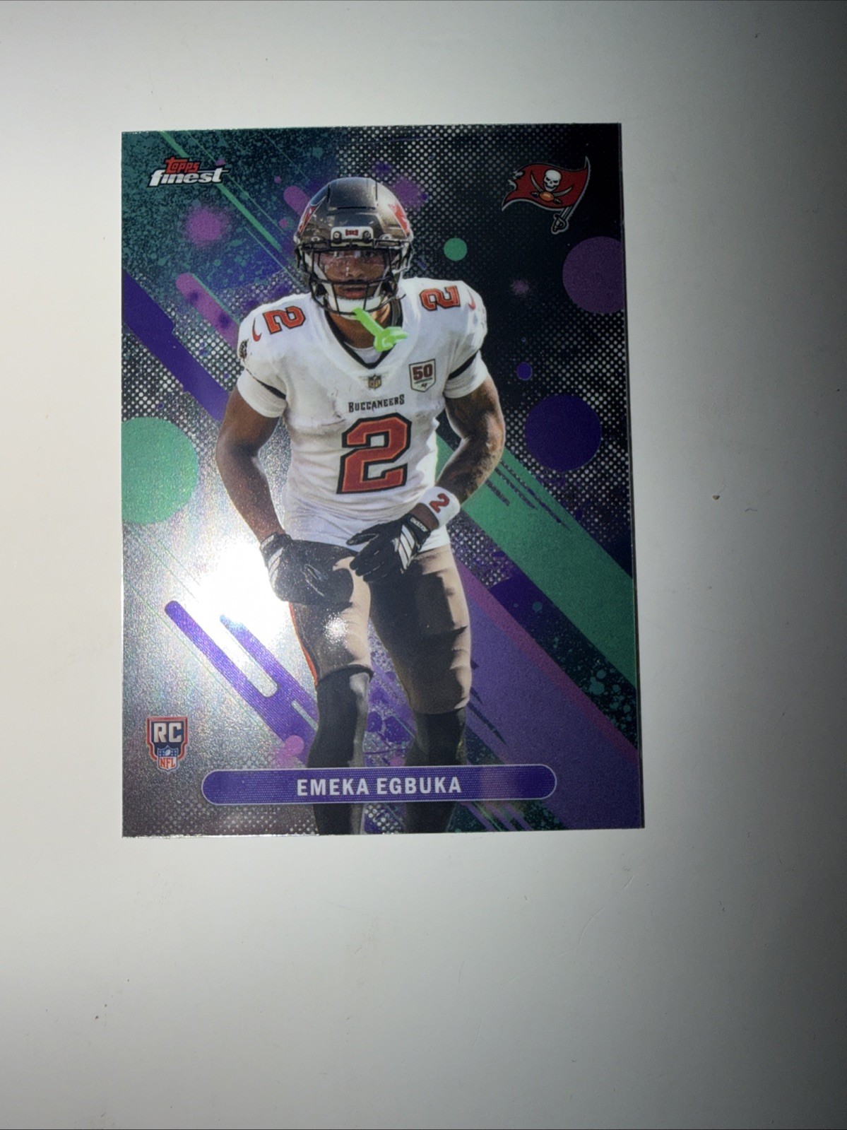 2025 Topps Finest - Common Emeka Egbuka #24 Refractor (RC)Tampa Bay Buccaneers