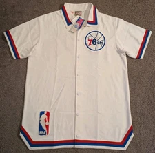 MItchell & Ness Philadelphia 76ers 1988-89 White Home Warm Up Jacket Men's 54