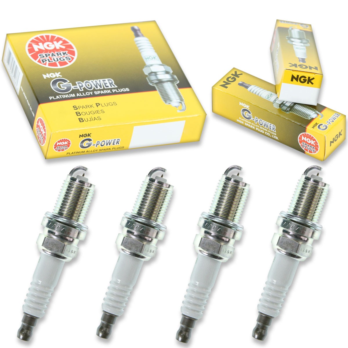 4 pcs NGK G-Power Spark Plugs for 1995-2001 Volkswagen Cabrio 2.0L L4 - te