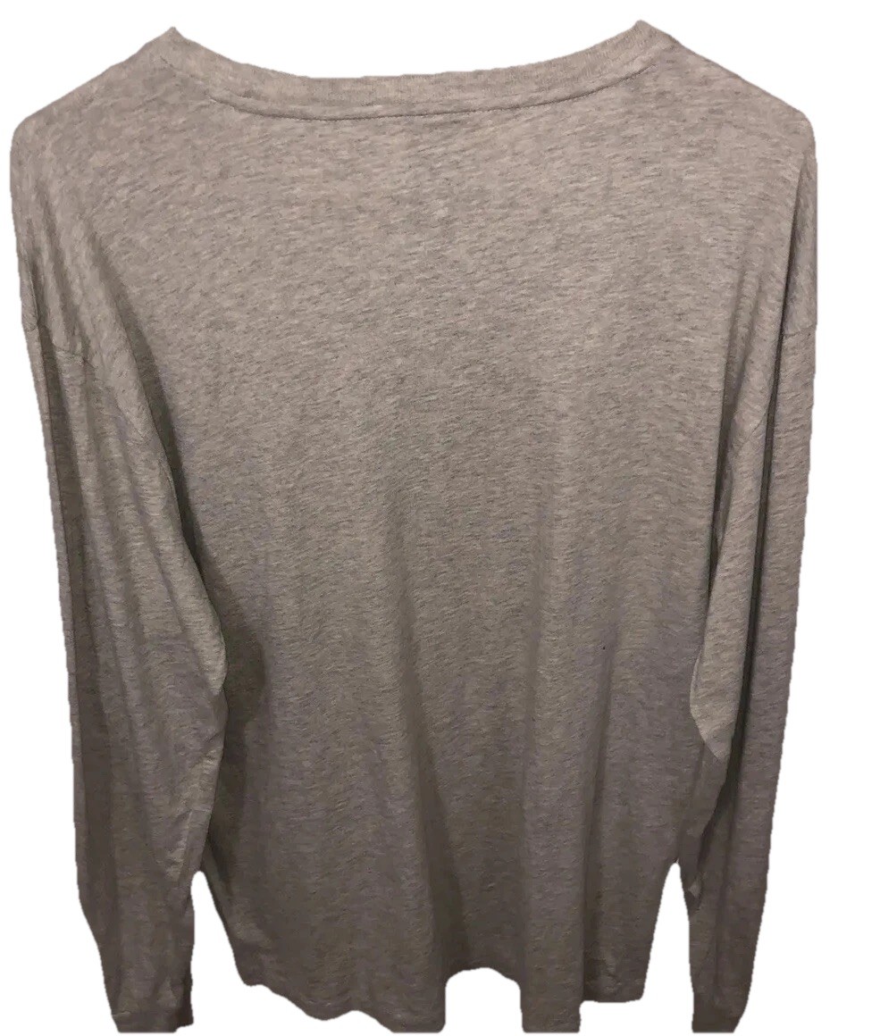 PONY POLO RALPH LAUREN T SHIRT MANICA LUNGA TAGLIA MEDIA COLORE GRIGIO RN41381 COTONE