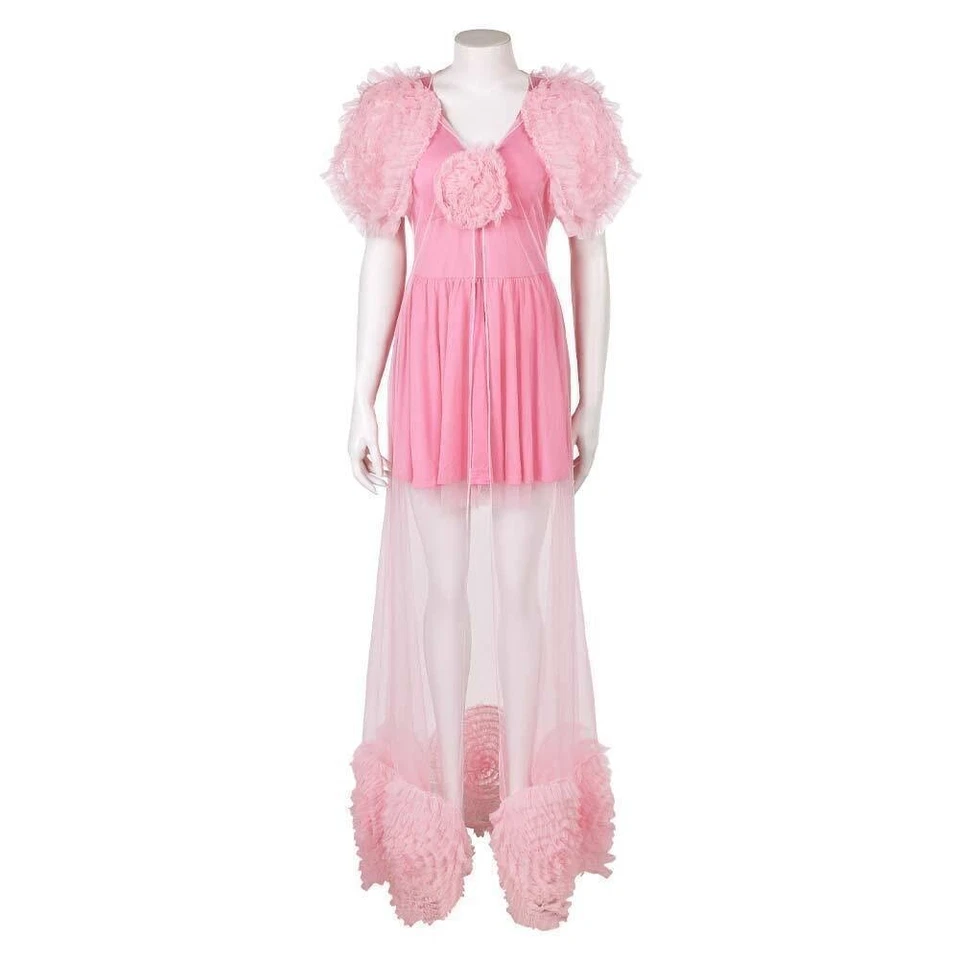 Glinda Pink Bedgown Cosplay Costume Outfit Women's Halloween Carnival Party Suit - Image 2 of 4