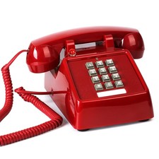 Retro Landline Phone Classic 2500 Analog Desk Phone w/ Indicator Ringer