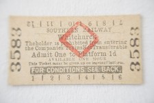 Southern Railway Whitchurch Platform Railway Train Ticket