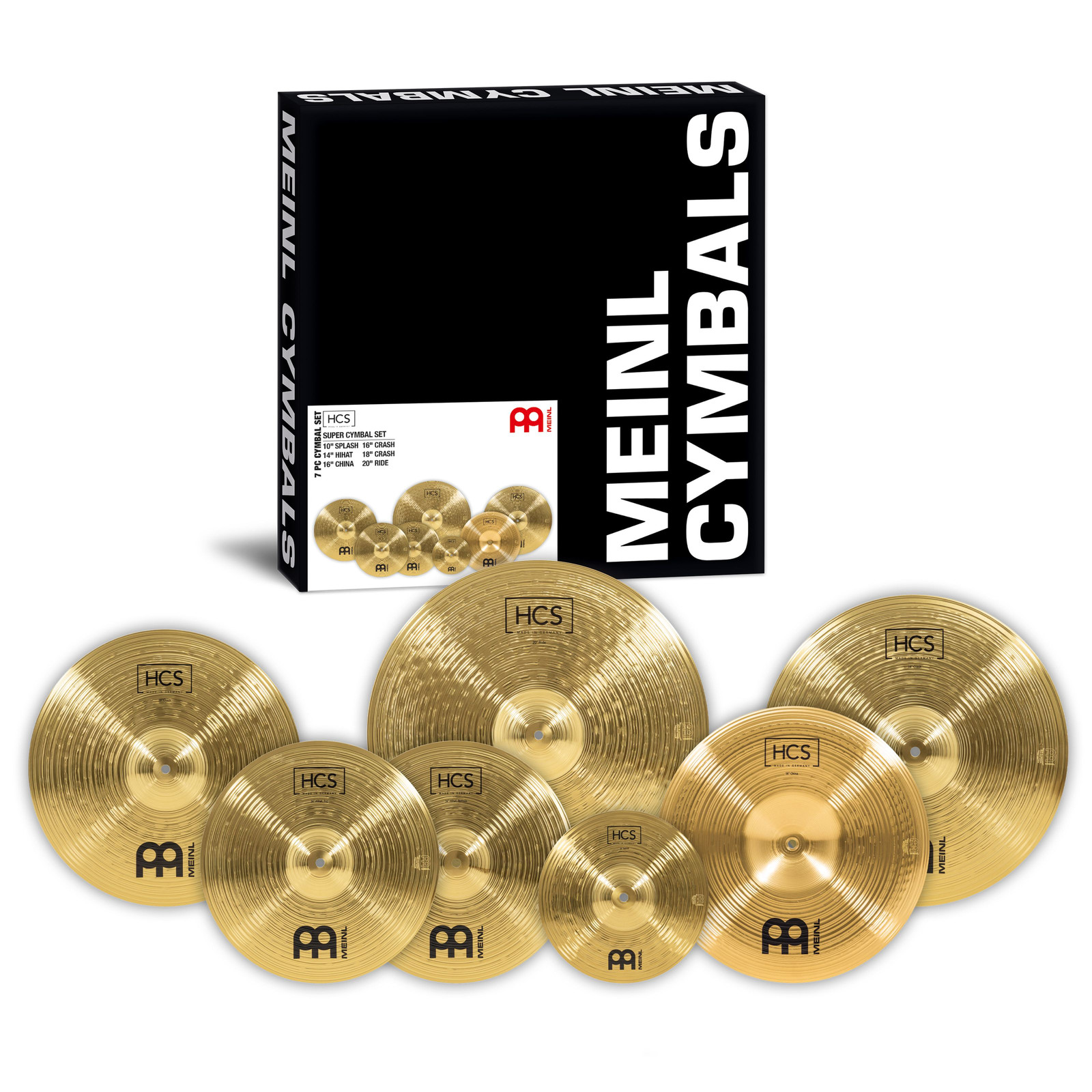 Набор тарелок Meinl HCS Super 10SP,14HH, 16CR, 16-КАНАЛЬНЫЙ, 18CR, 20R