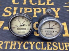 Lot Of 2 Stewart Warner Motor Miles Speedometers 752aap7 Vintage Big Rig Hot Rod