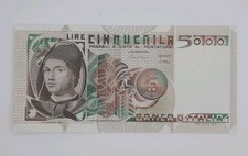 1980 Banca D Italia, Italy - 5000 Italian Lire Banknote XF+ No. HA 176219 J