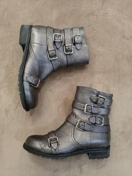 Women Jimmy Choo Boots Black Leather 39.5