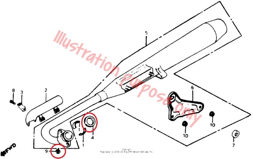 Juego de reparación junta colector escape Honda (ver tabla de montaje) Foto 2 de 2