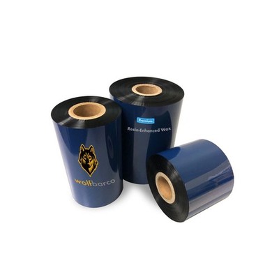12 Rolls Wolfbarco 6.5'' x 1476' (165mm x 450m) Black Premium Resin-Enhanced W...