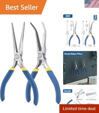 6" Mini Needle Nose Pliers Set - 2 Piece for Crafting  Repairs - Durable Design