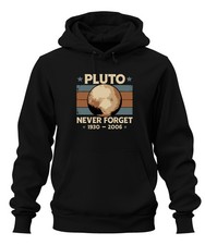 Pluto Never Forget 1930 2006 Vintage Retro Space Astronomy Unisex Hoodie Ka