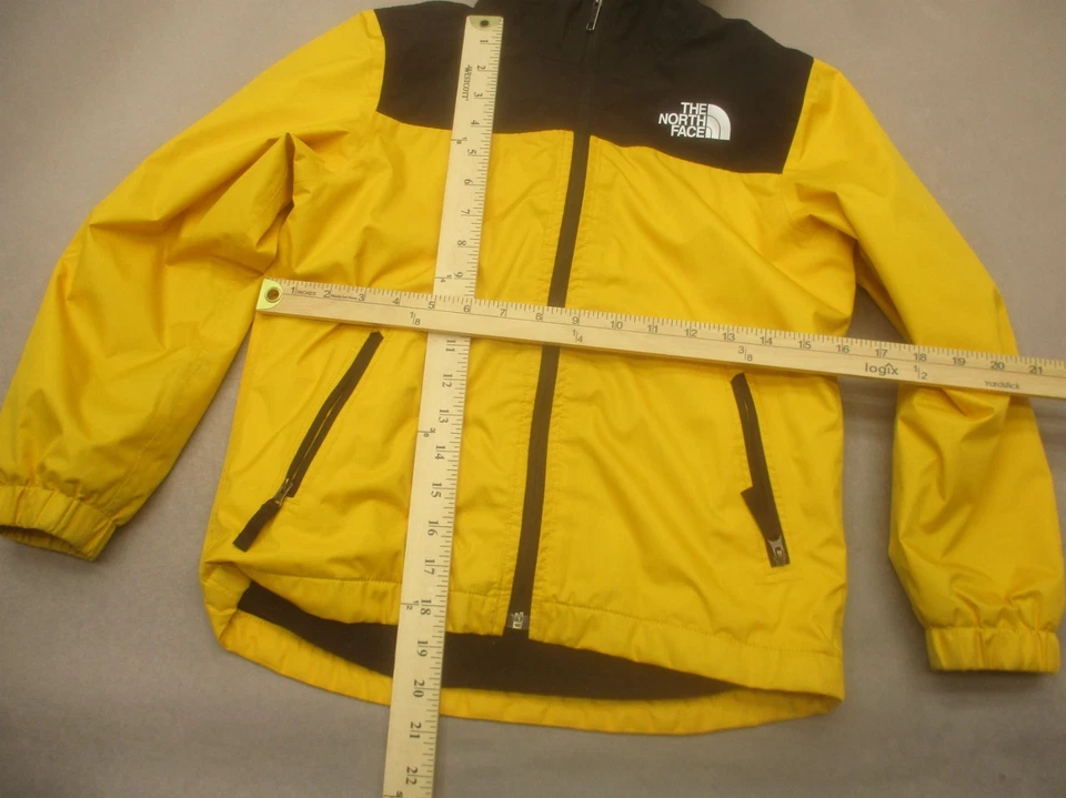 The North Face Size S (7/8) Boys Yellow Hooded Sherpa Lined Full Zip Jacket 727 - Image 2 of 4