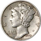 1919-D Mercury Dime - Cleaned