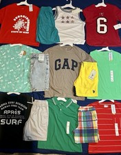 Huge Lot Boys Size 10 12 Clothes NEW EC NIKE Under Armour Shorts Shirt Polo Gap