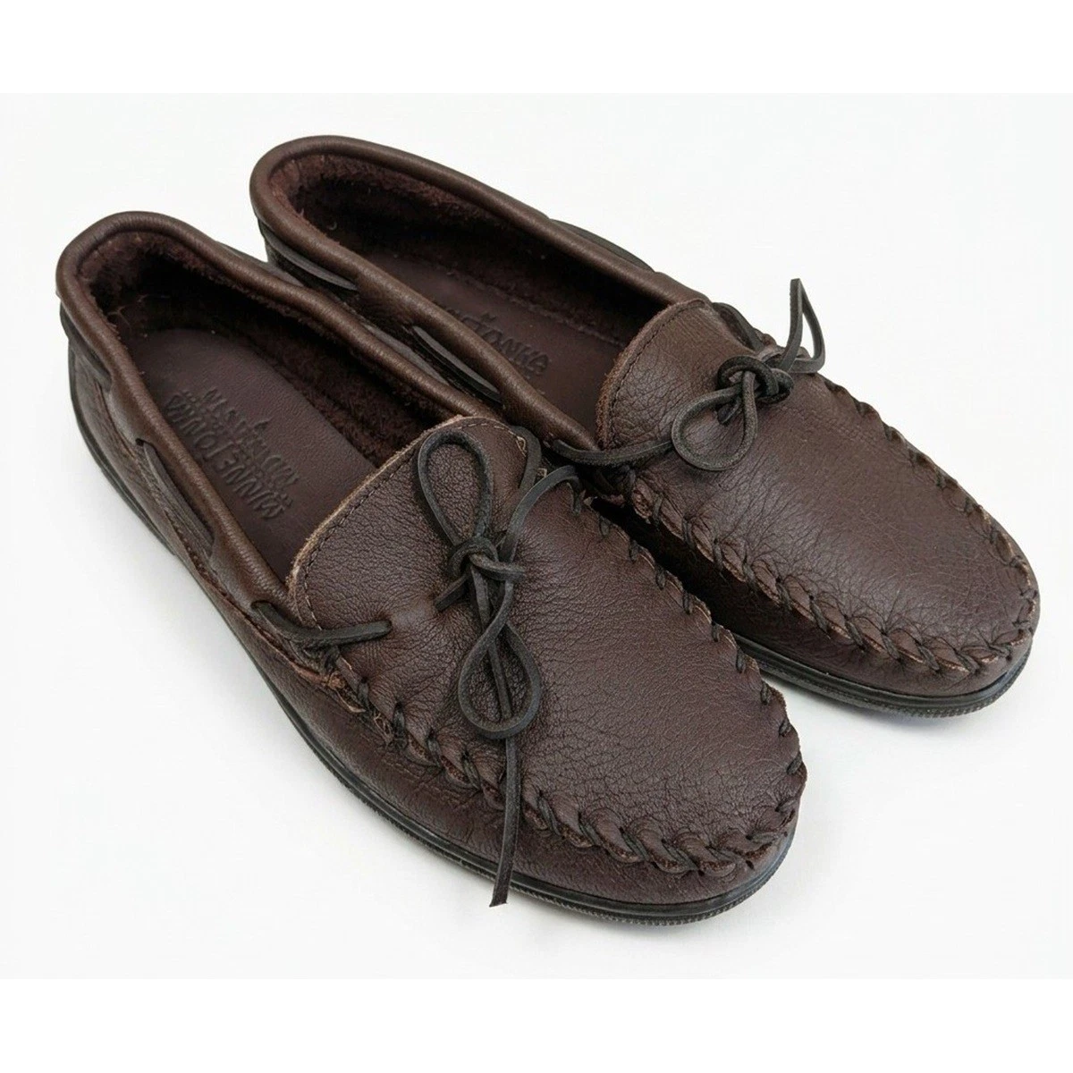 Minnetonka Moccasins Mens Size 8 Brown Suede Slip-On Normcore Western Minimalist Amazon.com | Minnetonka Men main image 3