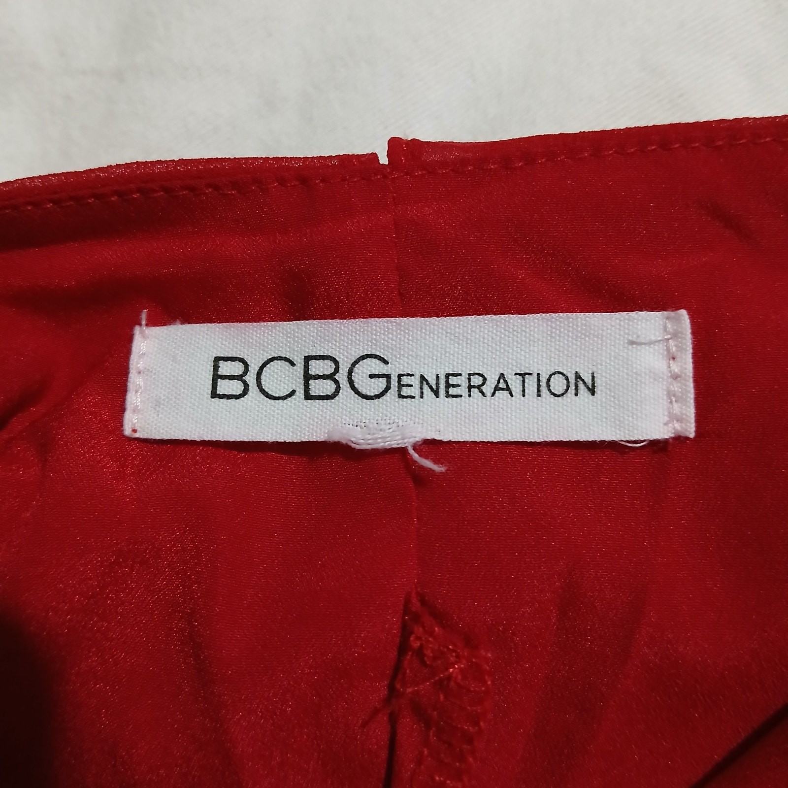 BCBGeneration red spaghetti strap fully lined she… - image 2