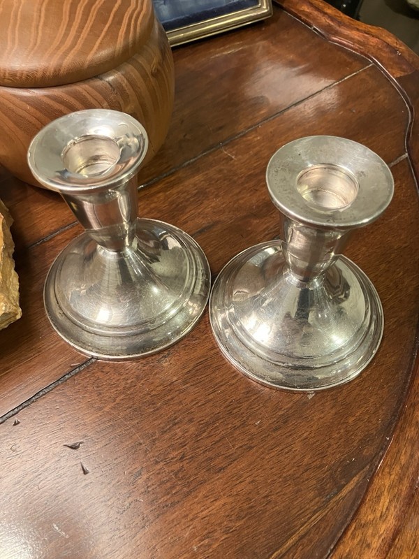 Vintage 925 Sterling Silver Candlesticks Holders Duchin Creation
