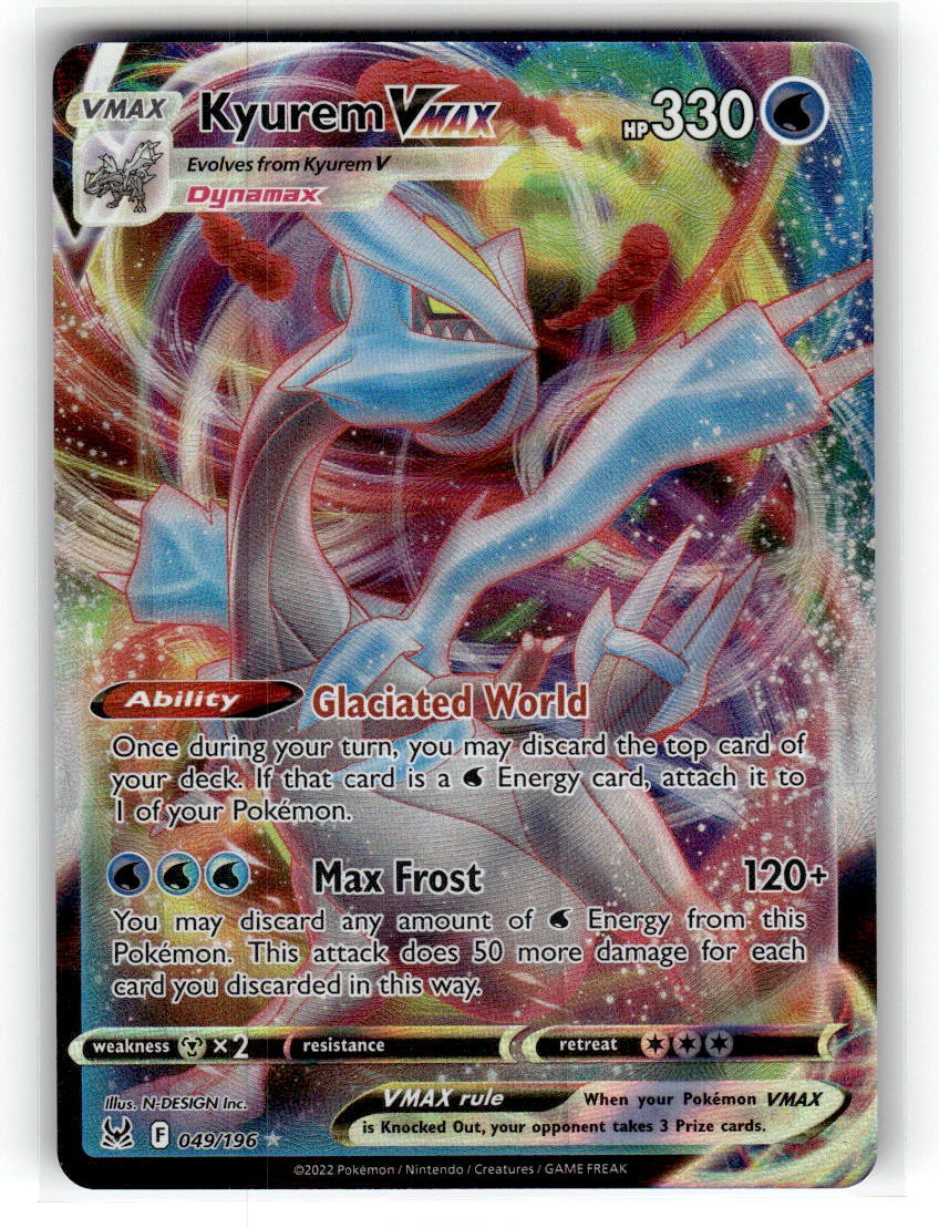Kyurem VMAX SWSH11: Lost Origin Holo Ultra Rare 049/196 NM