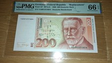 ‼️ 200 DM D-Mark Schein Banknote 1989 YA,  kassenfrische Erhaltung, SELTEN‼️