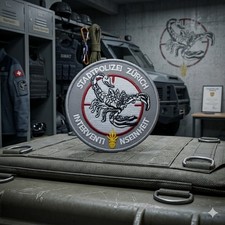 Patch Brodé Écusson Stadtpolizei Zürich Suisse Intervention Scorpion Scratch 8Cm