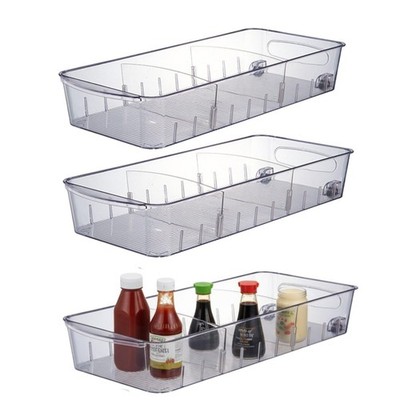 bangminda 3 Pcs Refrigerator Drawer Organizer ,Fridge Organizer Bins on Wheels