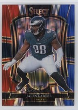 2025 Panini Select Premier Level Red & Blue Shock Prizm Jalen Carter #191 1h4z