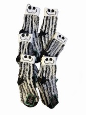 Disney Nightmare Before Christmas Women's Fuzzy Crew Socks 6 Pair Tim Burton