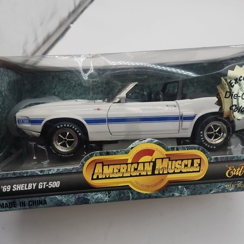 ERTL American Muscle '69 Shelby GT-500 1:18 Scale White INV. #1576 - Picture 5 of 7