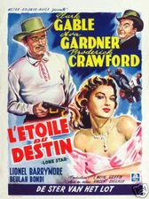 Lone star Clark Gable vintage movie poster print