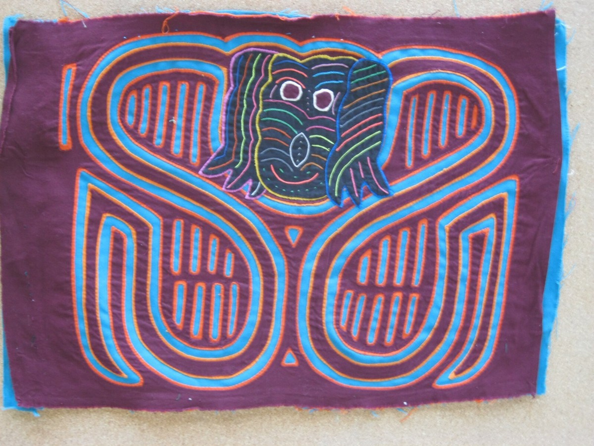 Kuna Native Hand-Stitch Panama Mola E1204 (B) Floating Cloud | eBay