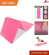 Tri-Fold Folding Thick Exercise Mat 6'x2' with Carrying Handles for MMA, Gymn...