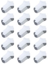 15 Pairs Toddler Kids Half Cushion Low Cut Socks Boys Girls' Ankle Cotton Socks