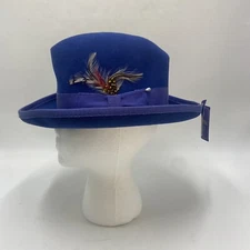 Blue  Capas Godfather Men's WOOL Hat made in USA Small S