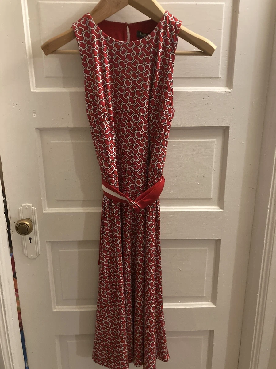 Red chain hotsell print dress
