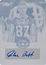 2013 JAKE BUTT Leaf US Army All-American Autograph Rookie Auto Plate MICHIGAN 1/