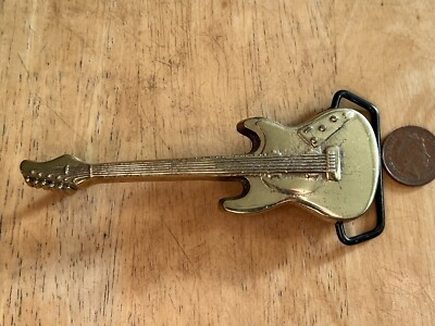 BBB Baron Buckle 6051 Gitarrenschnalle 1980 massiv Messing sehr guter Zustand ~110x35mm schwer