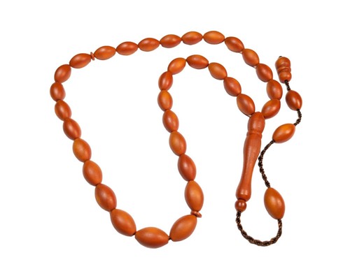 Darkening German Fiber Prayer Beads Oval, Alman Tesbih Tasbih Misbaha Subha 819 - Picture 2 of 16