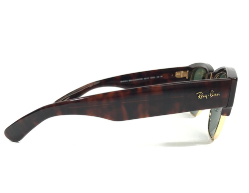 Ray-Ban Sunglasses RB0316-S MEGA CLUBMASTER 990/31 Tortoise Gold w Green Lenses - Picture 4 of 13