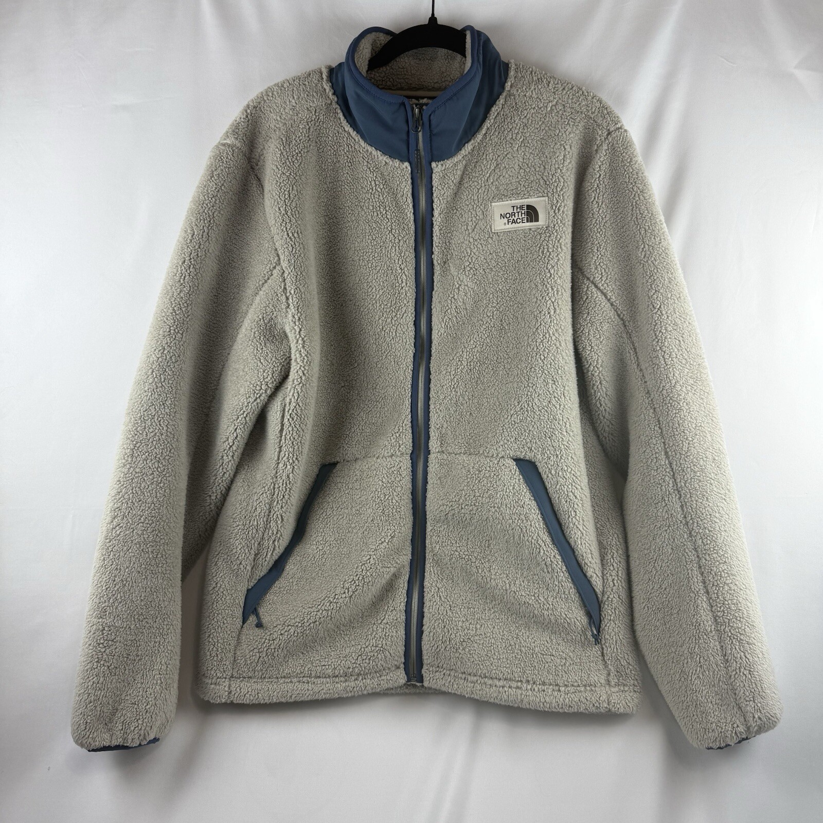 The North Face Mens Gray Large Full Zip Fleece Anorak Jacket