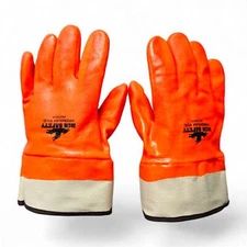MCR 6521SCO PVC Coated Insulated Gloves Double Dipped Hi-Vis Orange (1-Pair)